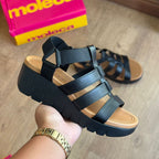 Sandália Moleca FlatForm Tiras Grossas 5536.103