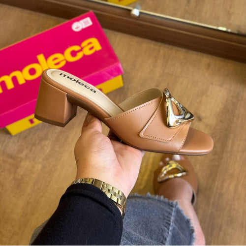 Salto Moleca Bloco Detalhe Dourado 5496.117