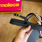 Sandália Moleca Detalhe Dourado de Folha 5490.122