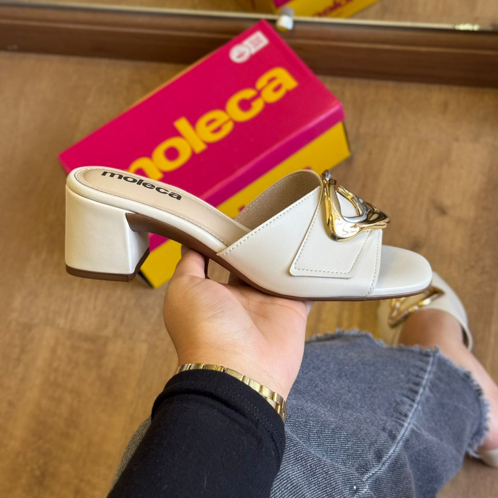 Salto Moleca Bloco Detalhe Dourado 5496.117