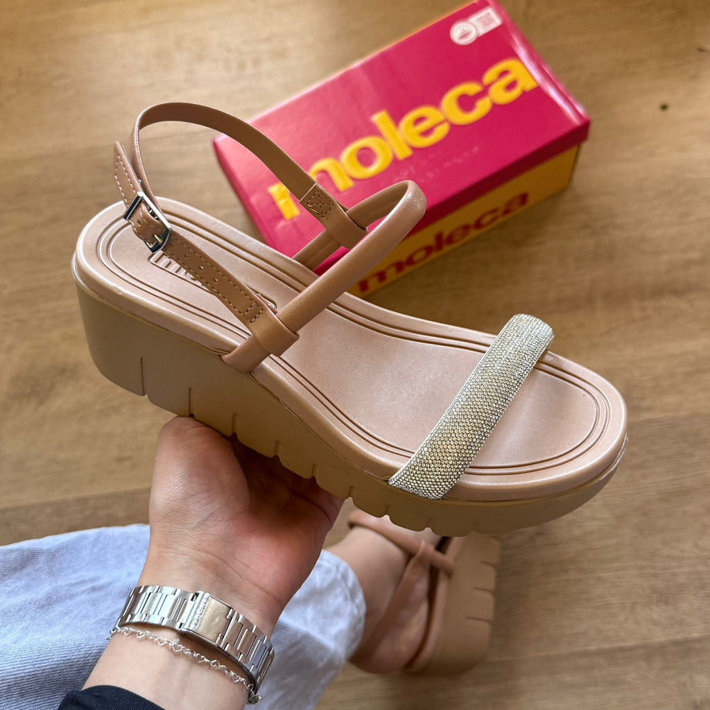 Sandália Moleca Plataforma Tira em Strass 5536.106