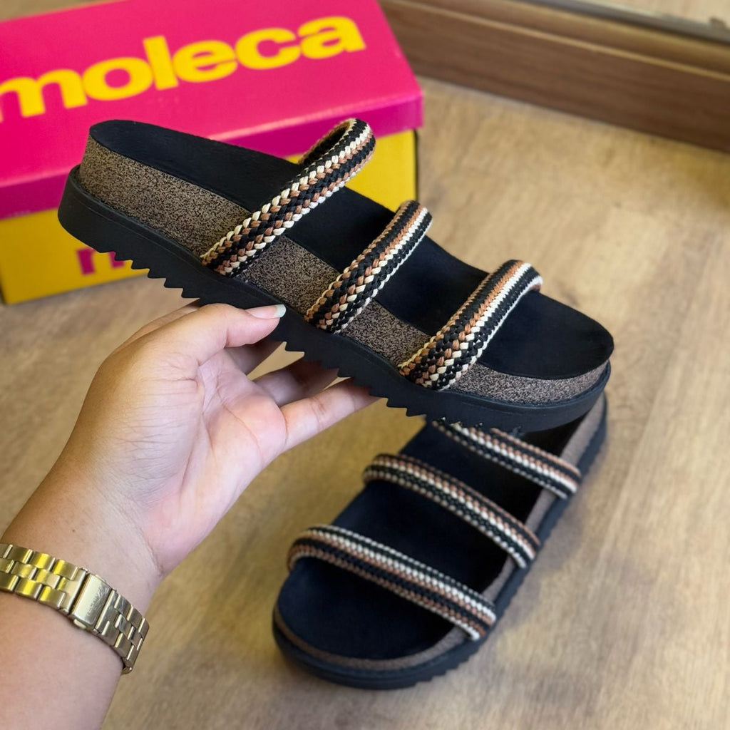 Sandália Moleca Tiras de Corda 5500.110